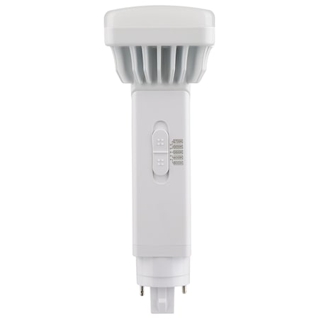 Satco 9 Watt PL 2-Pin LED 1100 Lumens G24d Base CCT Selectable White Finish 120-277 Volts S21411